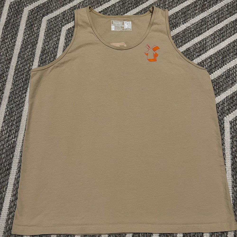 Tan Dutch Bros Graphic Tank Top